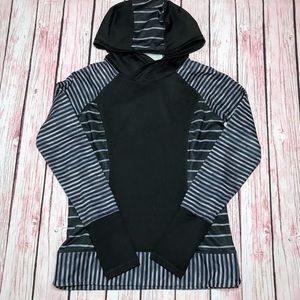 Reebok black striped sweatshirt small